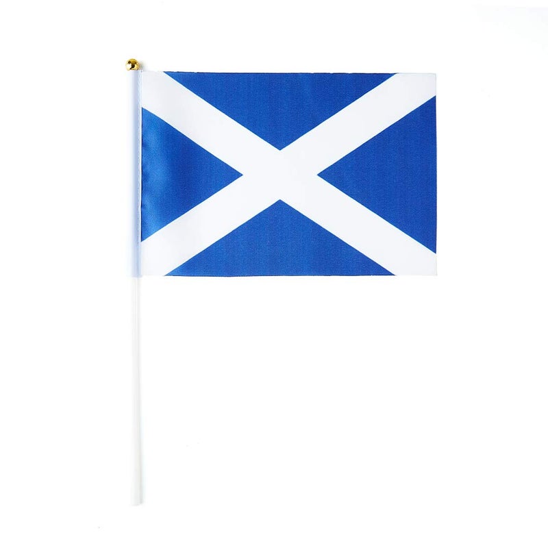mflagperft Scotland Flag Scottish Flag, Small Mini Handheld Scotland Flags on Stick, Ideal for Party Parades Sports Events Patriotic Festival Decorations - Image 2